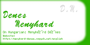 denes menyhard business card